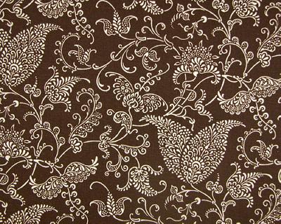 Premier Prints Small Paisley Chocolate Linen